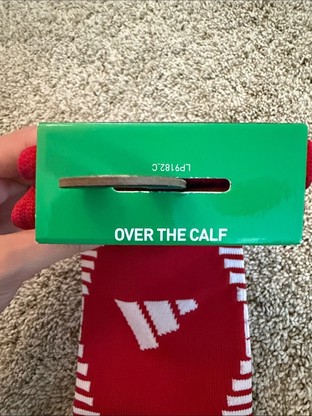 Adidas Over the Calf Red Soccer Socks